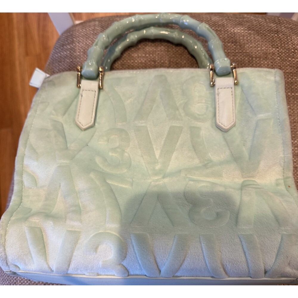 Mint Green V 73 Venezia Veloue Logo Handbag